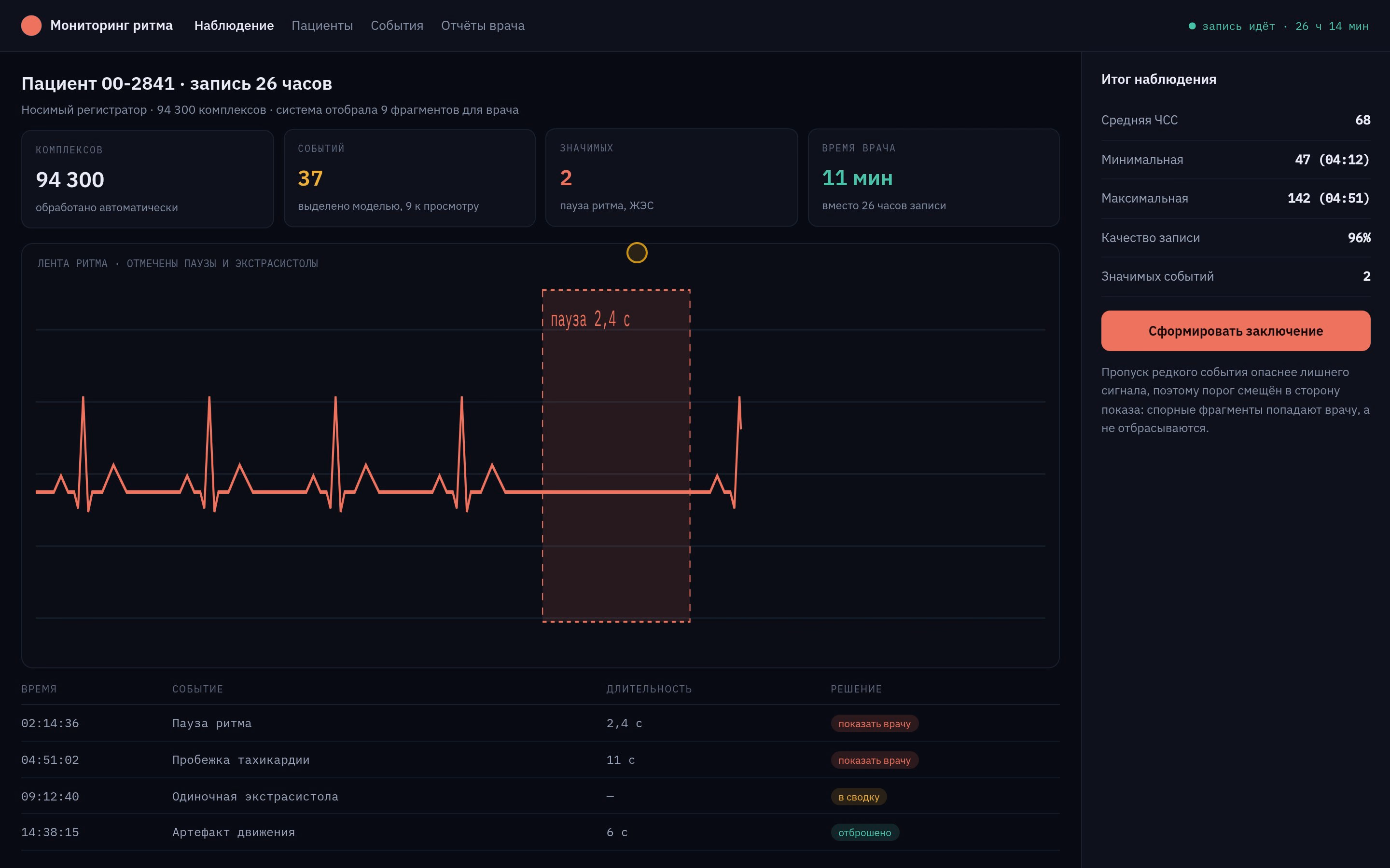 Wearable ECG Recorder Software and Analysis System